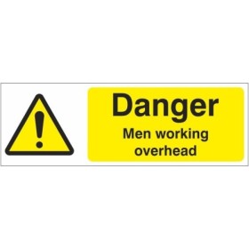 Danger Men Working Overhead safety warning sign