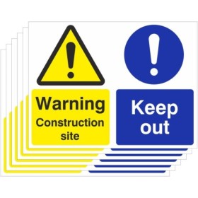 Warning Construction Site Keep Out Sign