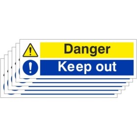 Danger Keep Out safety sign with bold warning text and hazard symbol