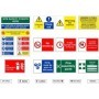 Pack of 20 construction site safety signs including warning