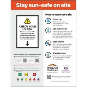 Stay Sun Safe On Site health and safety sign