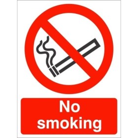 No Smoking prohibition safety sign