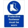 Protective footwear must be worn mandatory safety sign with boot symbol