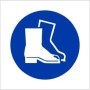 Foot protection symbol mandatory safety sign with safety boot icon