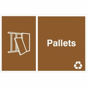 Pallets Recycling Sign with waste segregation symbol