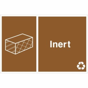 Inert Recycling Sign with waste segregation symbol