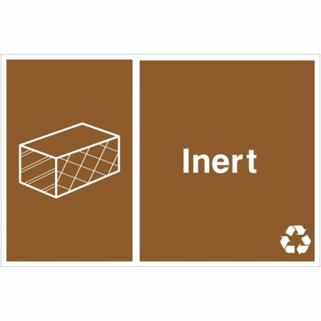 Inert Recycling Sign with waste segregation symbol