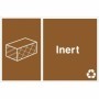 Inert Recycling Sign with waste segregation symbol