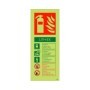 Glow in the dark LITH-EX fire extinguisher ID sign