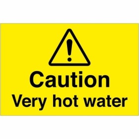 Caution Very Hot Water Temperature warning safety sign