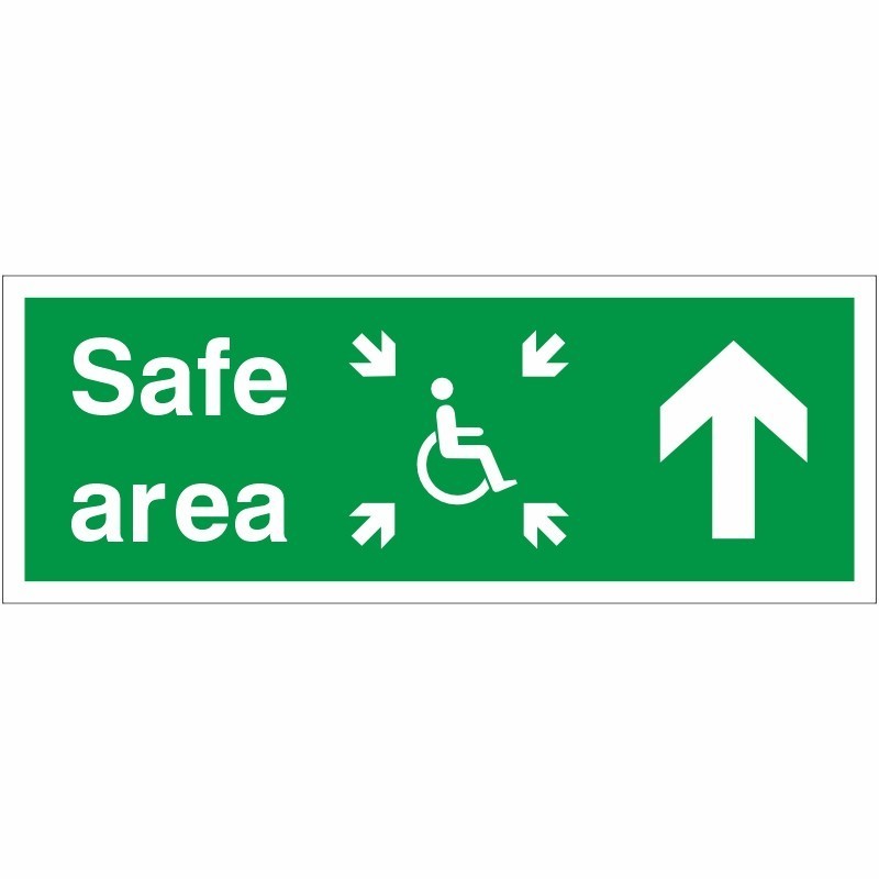 Safe Area Up Refuge Sign | Safety Signs UK