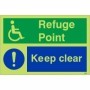 Refuge Point Keep Clear Sign | Safety Signs UK
