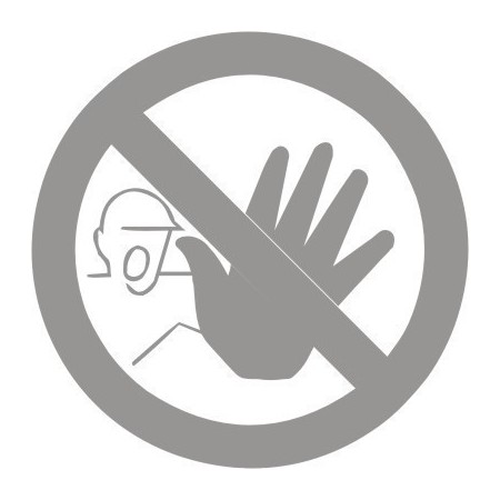 Glass safety no entry sign for restricted access