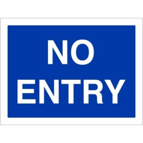 No entry traffic control sign for restricted vehicle access