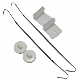 Adjustable sign hanging kit for suspended ceiling signs