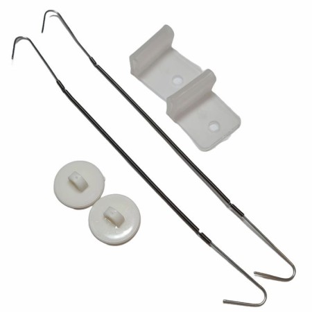 Adjustable sign hanging kit for suspended ceiling signs