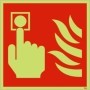 Glow in the dark fire alarm symbol safety sign