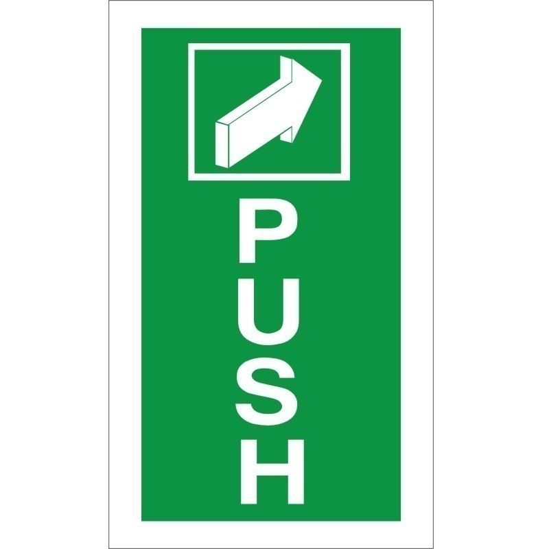 Push Instruction Sign | Safety Signs UK