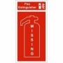 Fire extinguisher missing location panel sign