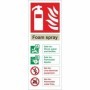 Foam Spray Fire Extinguisher ID Sign