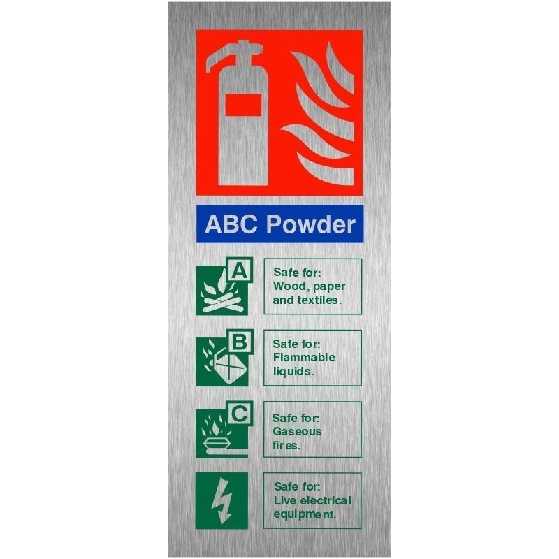 Powder Panel Signs ABC Powder Brushed Aluminium Sign | Safety Signs UK
