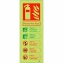 Photoluminescent fluorine free foam fire extinguisher ID safety sign