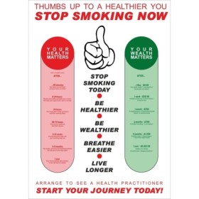 No Smoking health promotion poster encouraging smoking cessation