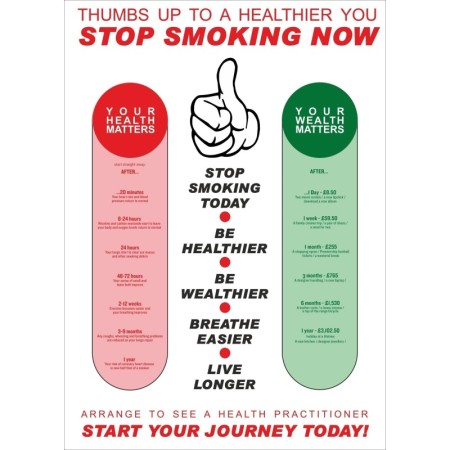 No Smoking health promotion poster encouraging smoking cessation
