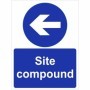 Site Compound Arrow Left directional safety sign