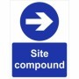Site Compound Arrow Right directional safety sign