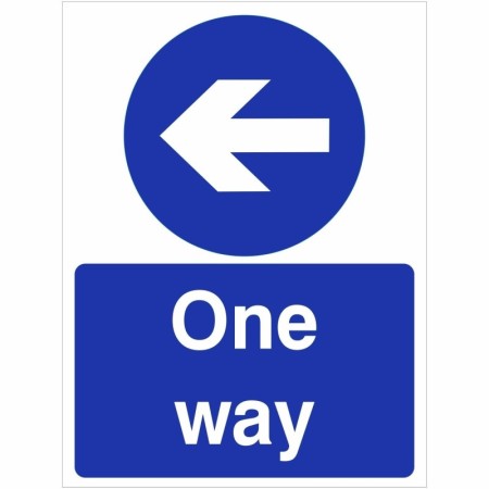 One Way Arrow Left directional traffic sign