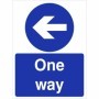 One Way Arrow Left directional traffic sign