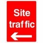 Site Traffic Arrow Left directional road sign