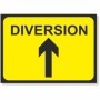 Diversion arrow up reflective road sign with upward arrow