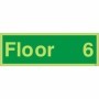  Photoluminescent floor 6 level identification sign