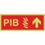  Photoluminescent Premises Information Box PIB arrow up fire information sign