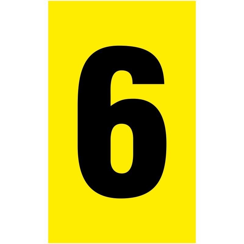 Bay Number Sign Warehouse Bay Yellow Number Markers - Self Adhesive F8 Sign | Safety ...