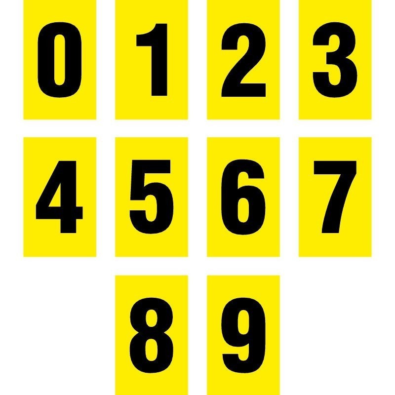 Bay Number Sign Warehouse Bay Yellow Number Markers - Self Adhesive F8 Sign | Safety ...