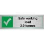 Safe Working Load 2.0 Tonnes Sign | Safety Signs UK