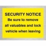 Security Notice - Lock Vehicles When Leaving Sign | Safety Signs UK