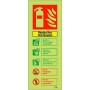 Glow in the dark fluorine free wet chemical fire extinguisher safety sign