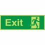 Glow in the Dark Exit sign with running man symbol facing right