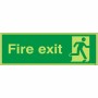 Glow in the Dark Fire Exit Running Man Right Sign