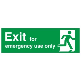 Exit for emergency use only sign