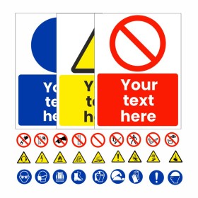 Custom Safety Sign (Symbol+Text)