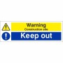 Warning Construction Site Keep Out Sign | Safety Signs UK