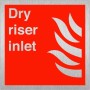 Brushed aluminum Dry Riser Inlet fire safety