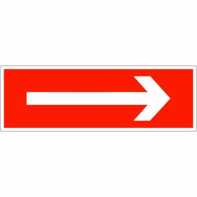 Arrow Right emergency evacuation direction sign