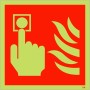 Glow in the Dark Fire alarm safety symbol sign with emergency call point graphic
