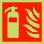 Glow in the Dark Fire extinguisher safety symbol sign for emergency firefighting equipment
